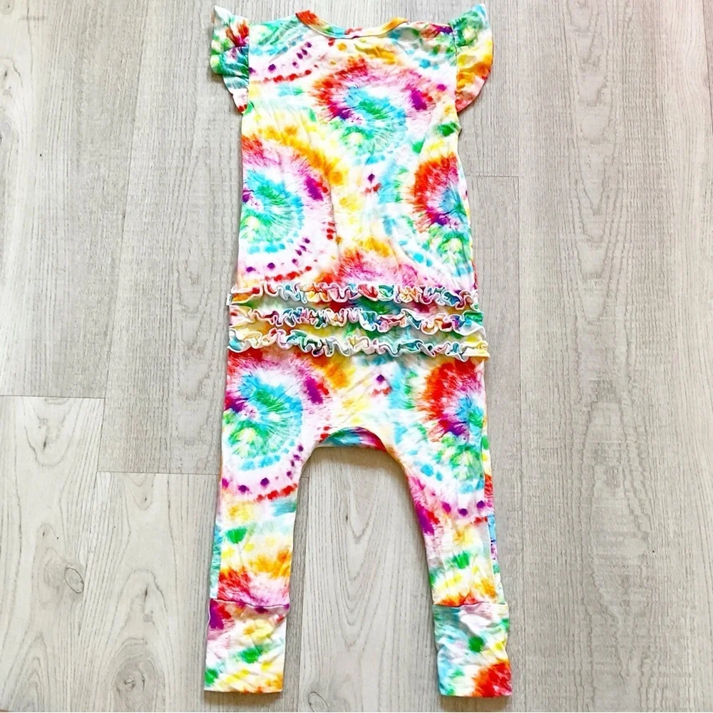 Posh Peanut Tie Dye Outfit One Piece Size 2T Toddler Girls